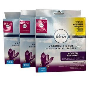 Lot of 3 Febreze Vacuum Filters Hoover 304087001 New